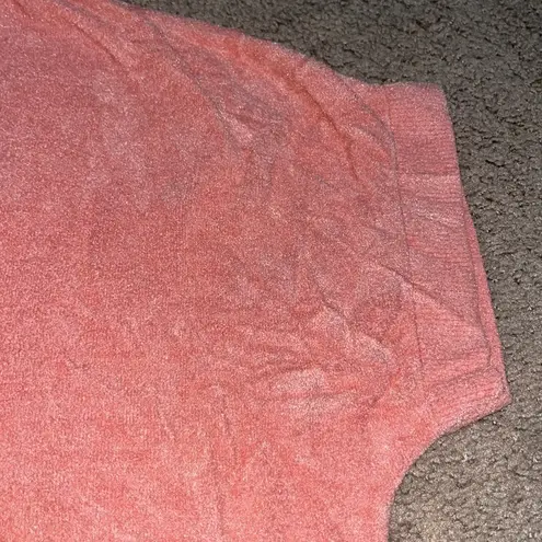 Barefoot Dreams CozyChic Ultra Lite Short Sleeve Zip Up Hoodie Tea Rose L/XL