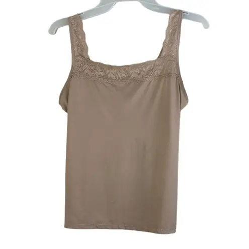 Vassarette  Beige Lace Camisole Size M