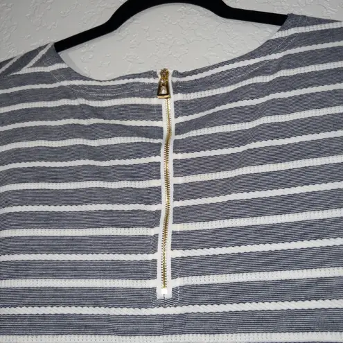 Sail To Sable Gray & White Striped T-Shirt Dress Size XL
