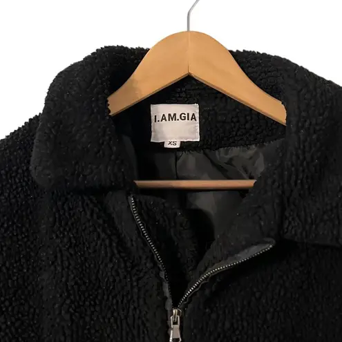 I am gia  Pixie Black Sherpa Teddy Coat Jacket