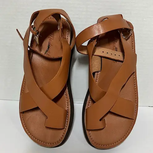 Madewell  The Natasha Platform Sandals In Camel Leather Sz 7 NWOT