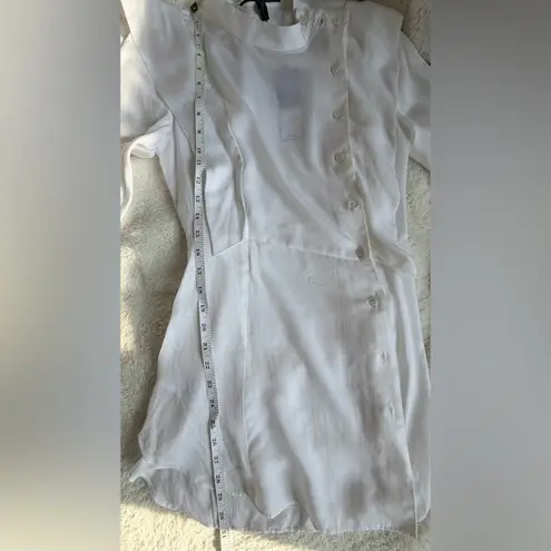 BCBGMAXAZRIA NWT BCBG MAXAZRIA Asymmetric Button Front White Shirt Sz XS-$198 - Image 11