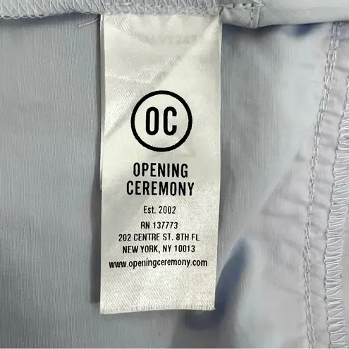 Opening Ceremony Pleated Trim Top Blouse Light Blue Sleeveless Women’s Size S