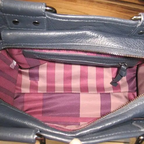 Kooba Like New Cayman Indigo Leather Satchel Bag