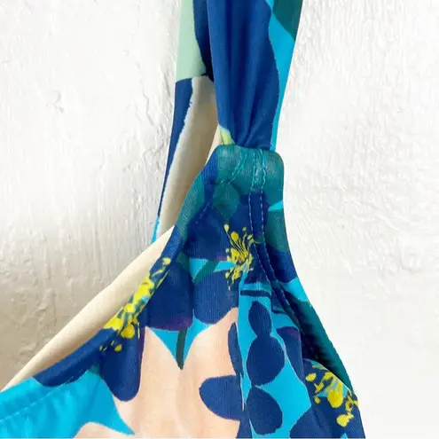 BEACH BETTY One Piece Tropical Floral Back Tie Built In Bra Swimsuit Medium