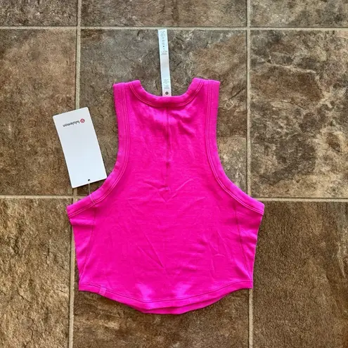 Lululemon  Hold Tight Cropped Tank Top Sonic Pink Size 2