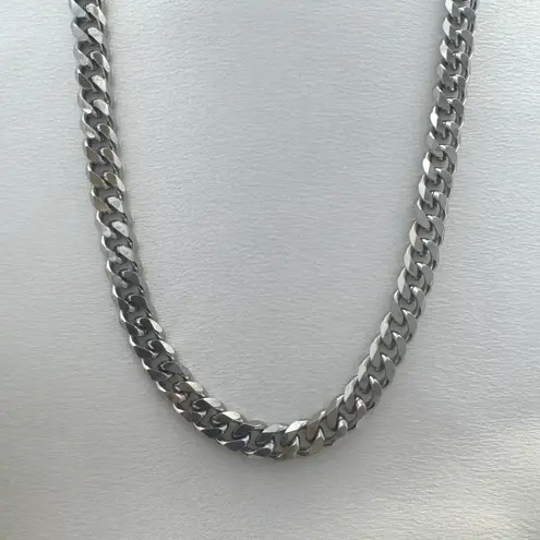 Link Chain Necklace for Men Women Streetwear Punk Hip Hop Unisex Style Silver