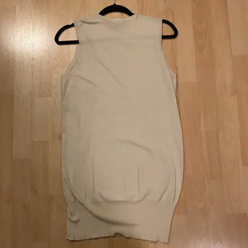 Tracy Reese Cream Beaded Studded Vest/Dress L