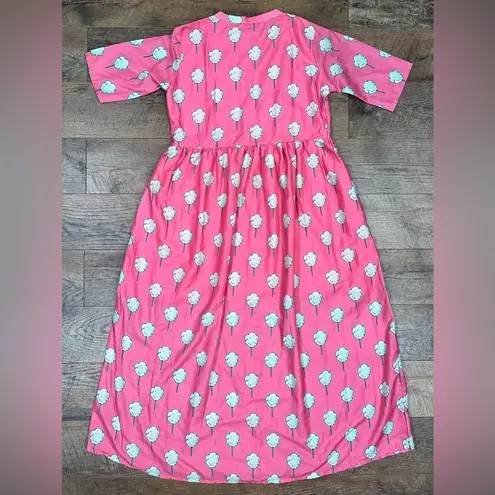 NWT! Cotton Candy Muslin Flare Dress Magic School Bus Dress Mrs. Frizzle Pink Size L