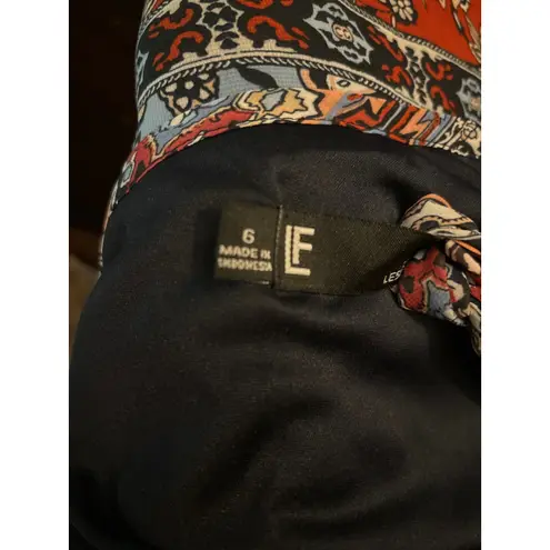 Leslie Fay  Mixed Print Cold Shoulder Maxi Dress 6 Dopamine Bohemian Coconut Girl