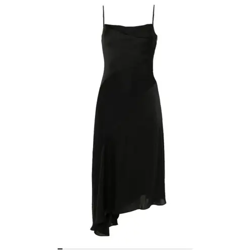 AllSaints Una satin midi Black Women’s dress Size 10
