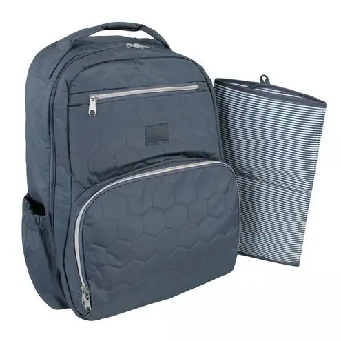 Hudson Baby Unisex Baby Premium Diaper Bag Backpack and Changing Pad, Blue