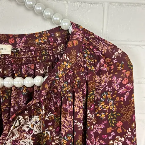 Mason & Belle Boho Floral Embroidered Tassel Blouse Top Size 1X