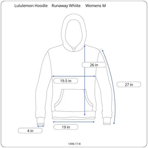 Lululemon Runaway White Fleece Hoodie Sweatshirt Womens M Heathered Herringbone