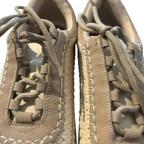 Outwoods Shauna-2 Fashion Sneakers Shoes Women SZ 8 Beige Crochet Sides Artsy