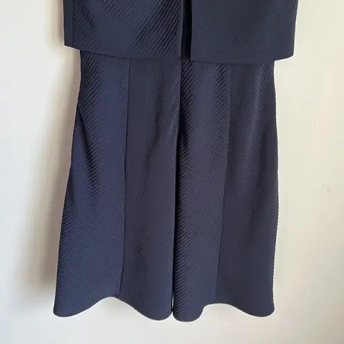 Reiss Navy Braida Frill Sleeve Dress