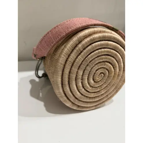 Maison Alma Paraiso Rose Bucket Handbag with Removable Strap Pink