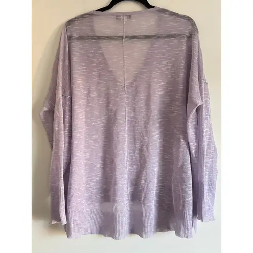 Kerisma Lightweight V-Neck Knit Sweater Lavender M/L slouchy High-Low Hem pastel