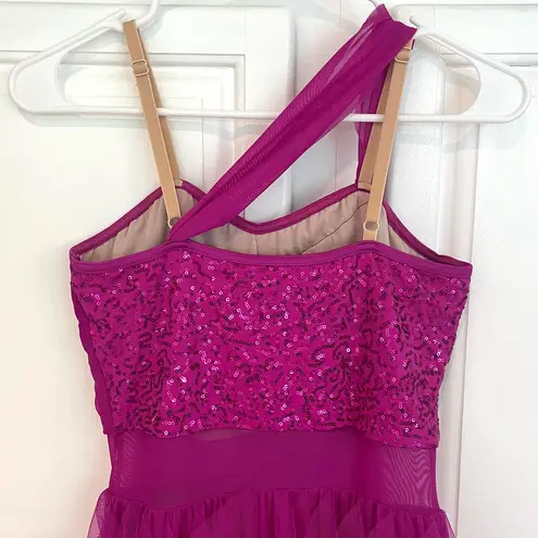 Weissman Elite Floating Dance Costume Adult Medium MA Plum 15870 No Appliqué Purple