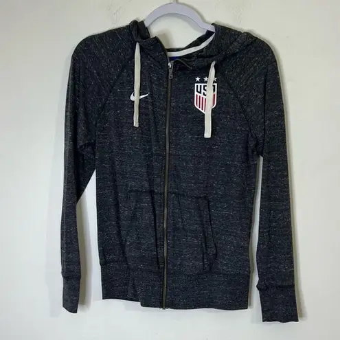 Nike  USA Soccer Women's Full Zip Gray Hoodie Sweatshirt Size S