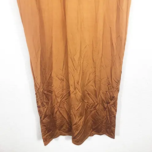 L'ACADEMIE Kemia Maxi Dress Small Brown Jersey Long Sleeve Wedding Revolve Chic