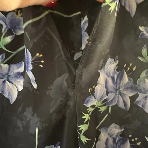 Mac Duggal Floral Cape Mini Shift Dress in Black Multi Size 12