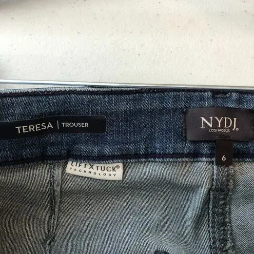 NYDJ  Womens Straight Leg Theresa Trouser Jeans High Rise Medium Wash 6