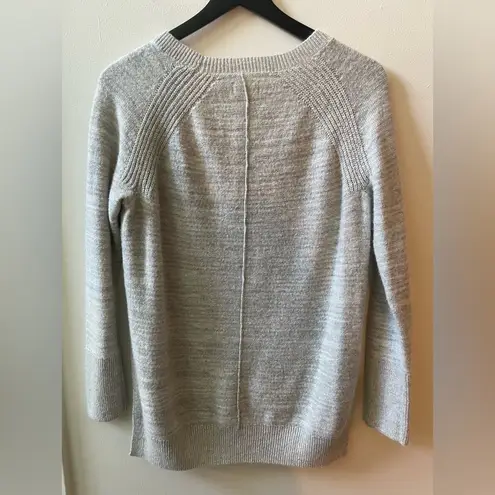 Lou & grey  long sleeve sweater, grey/white, size medium