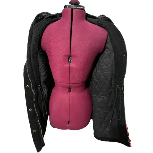 EDEN SOCIETY Faux Fur Wooly Coat Stitchfix Cinch Waist Jacket Black NWT Medium