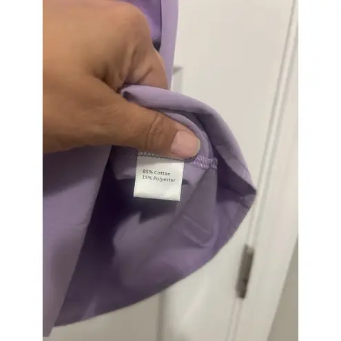 Women Purple Oversized Sweatshirt Dress Solid Long Sleeve Crewneck Size Medium