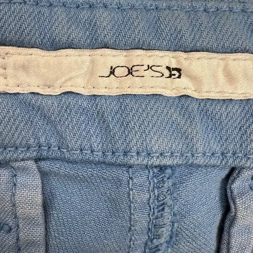Joe’s Jeans Twill Denim Mid Rise Trouser Jeans Malibu Blue White Rivets Size 28
