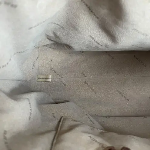 Brahmin Large Duxbury Satchel Bag Port Ombre Melbourne Purple Leather Croc