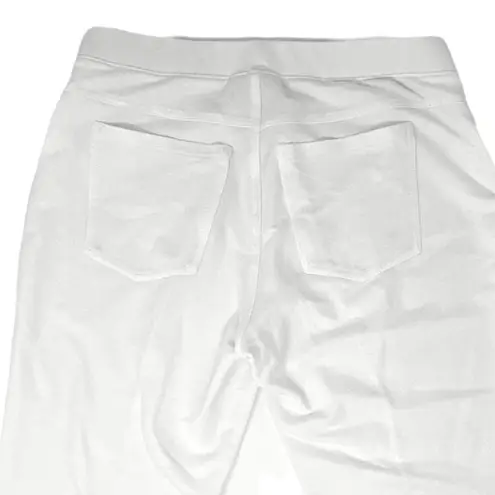Ladies Thick WHITE Leggings Pants ~ Women's Misses Size M ~ Pockets Size M