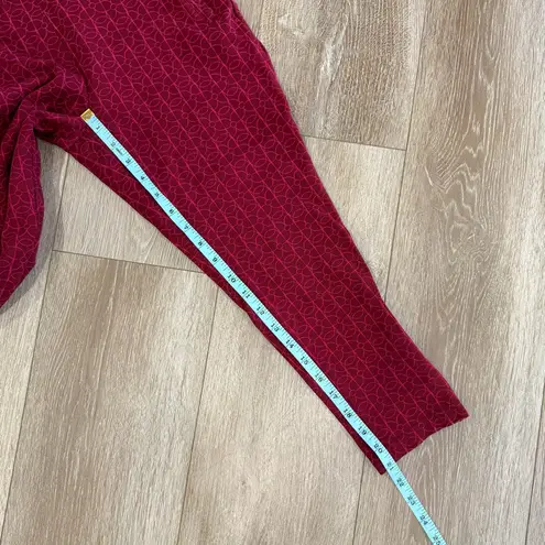 Betabrand Pencil Dress Pant Yoga Pants Rhubarb Geometric Print Size Small Petite