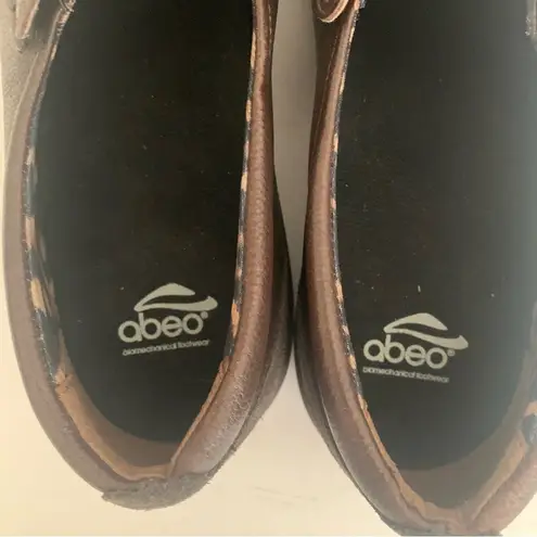 EUC ABEO Eastbourne Pew Brown Leather Slip On Loafer Size 9N