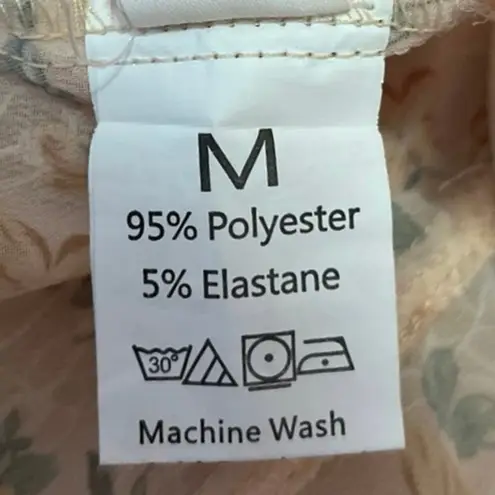 NEW Commense Cream Floral Strapless Tube Corset Bustier Crop Top Size M Size M