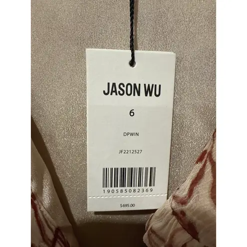 Jason Wu Silk Long Vneck Cape Dress Size 6