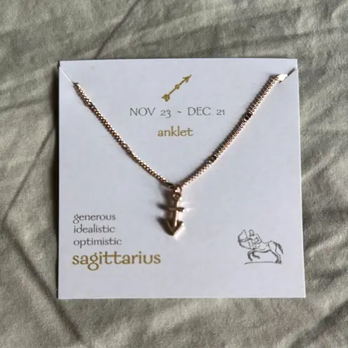 Zodiac sign anklets Gold