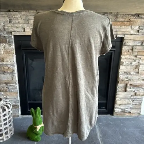 Tahari Fitted Brown T-Shirt Short Sleeve