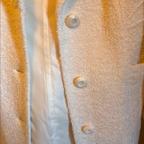 Johnston & Murphy White Teddy Jacket Cozy Chic Style