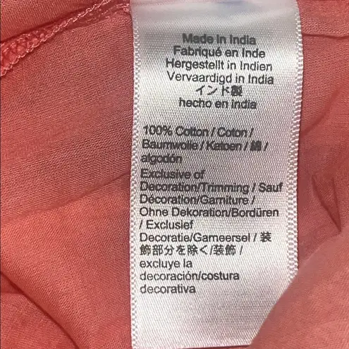 J.Crew  Flutter-Sleeve Organic Cotton Cover-Up Maxi Coral Dress M