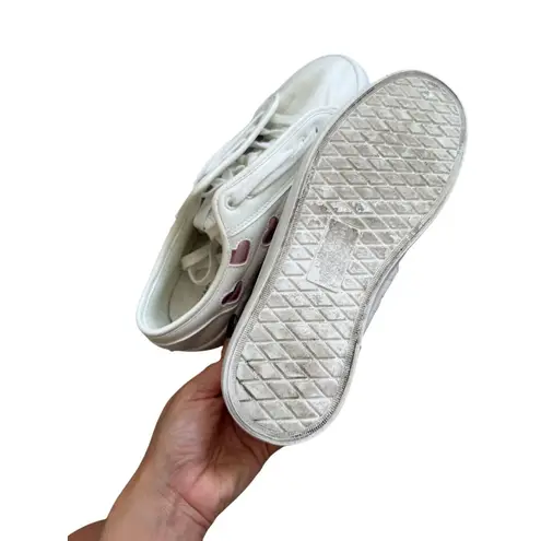 Sincerely Jules Tag Pink White Heart Print Sneakers Size 8.5