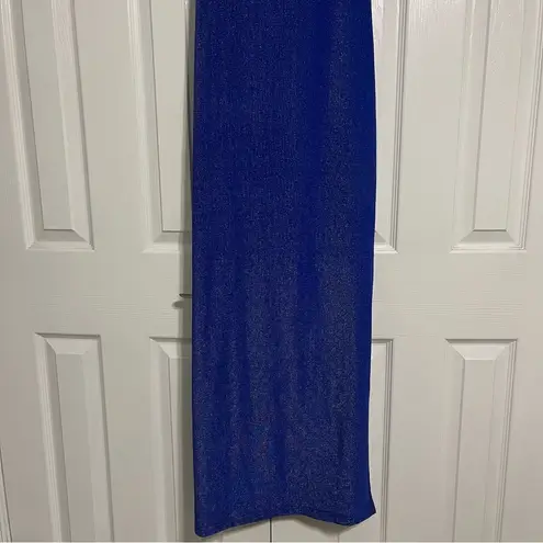 City Triangles  Sparkly Blue Bodycon Prom Maxi Dress