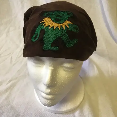 Grateful Dead  Embroidered Dancing Bear Head Scarf