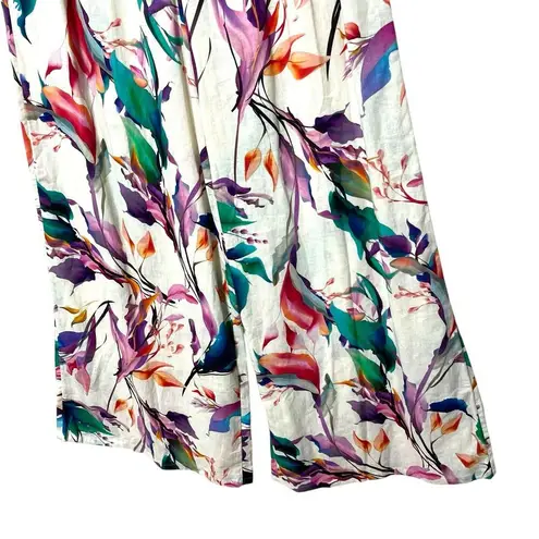 NEW Calia Linen High Rise Wide Leg Cover Up Unbleached Pants Women’s Size Small