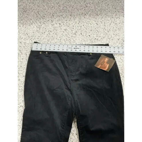 Woman’s Iman 300,degree Slimming Technology 16 Black Corduroy Dress Pants NWT