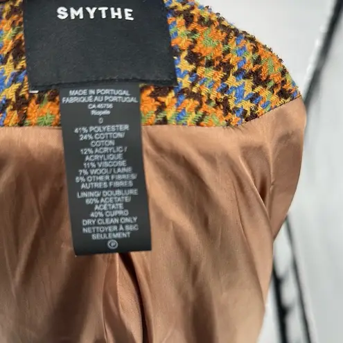 Smythe Plaid Blazer Not A Pagoda Tweed Plaid Single Button Jacket Size 0