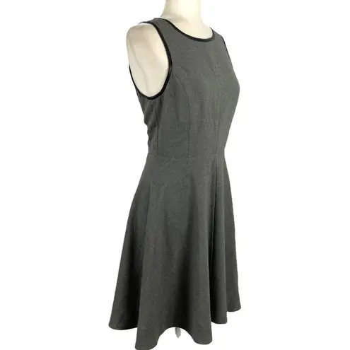 Rhyme Los Angeles Colorblock Grey and Black Skater Sleeveless Midi Dress Small