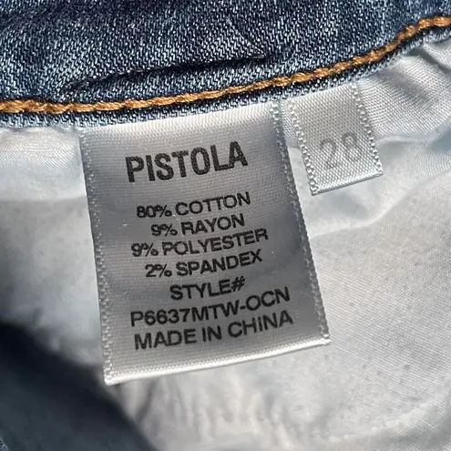 Pistola Distressed High-rise Skinny Ankle Blue Jeans Size 28/ 26” Inseam EUC