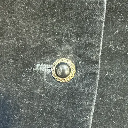 EUC Vintage Jessica Scott Large Velvet Vest Cotton Made In USA Black